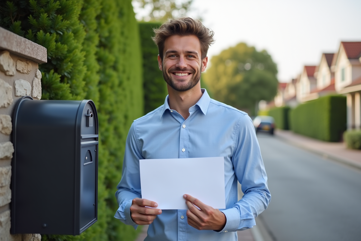 Jeune homme envoyant un formulaire de changement d