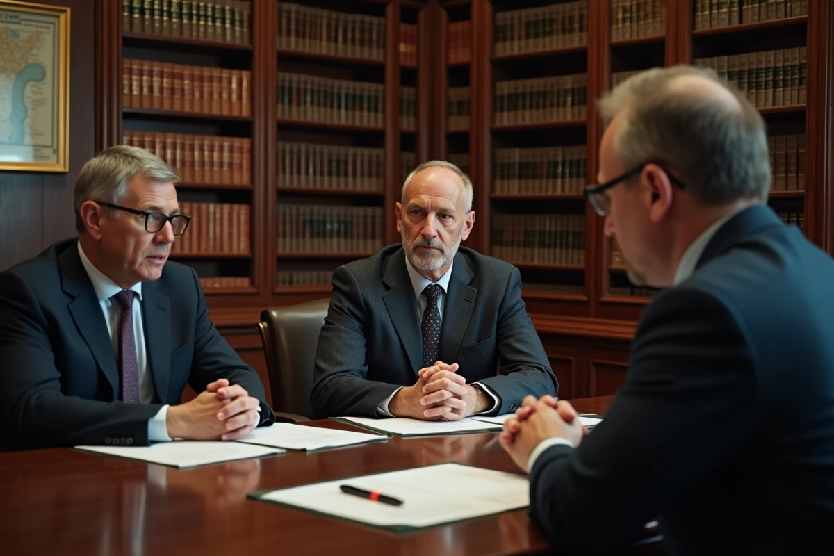Couple en instance de divorce signat des documents immobiliers chez un notaire dans l'Oise